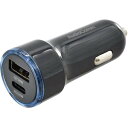 PDカーチャージャー(車載シガーソケットに接続/USB-DC電源アダプター/12V、24V車兼用) OHM MAV-DP230N