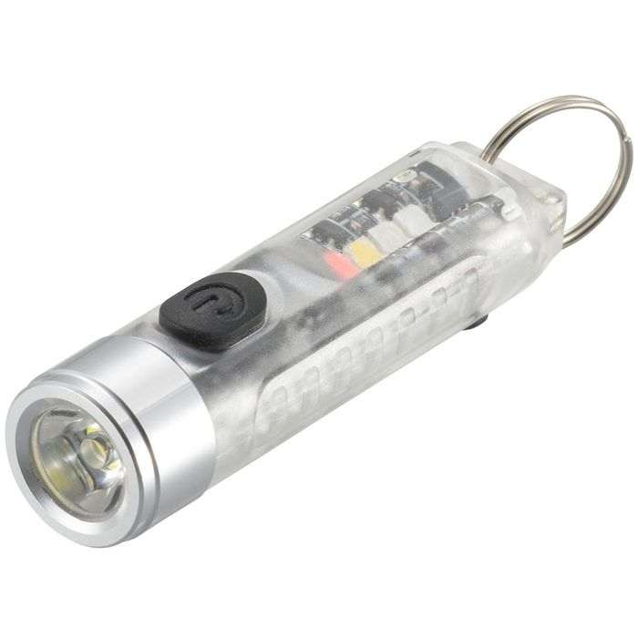 充電式キーライト（点灯モード11種類/保護等級 IPX4/USB充電式/キーリング付） OHM LH-MR139UV