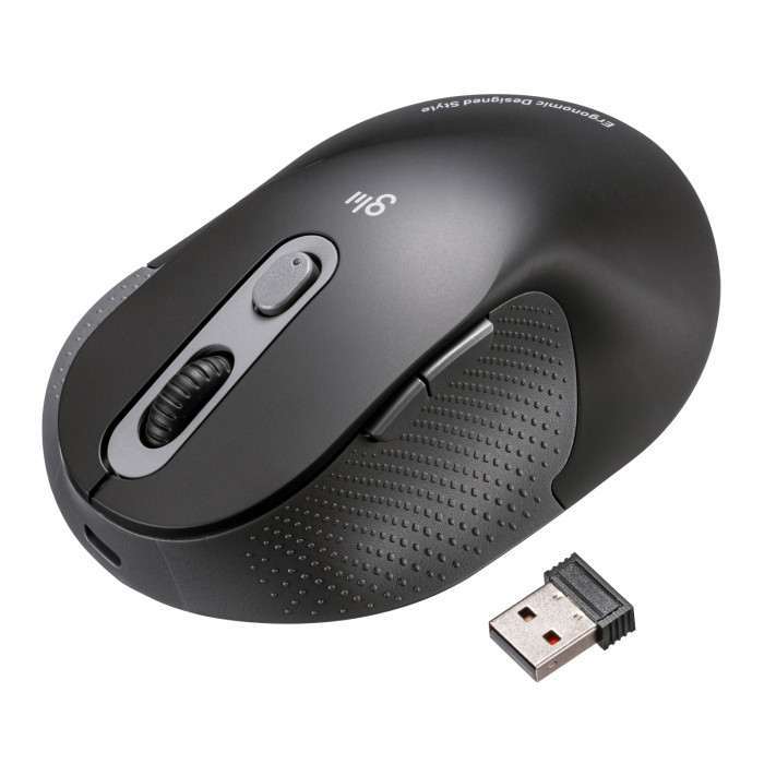 【代引不可】静音ワイヤレスエルゴノミクスマウス MA-EWBS528MBK サンワサプライ MA-EWBS528MBK