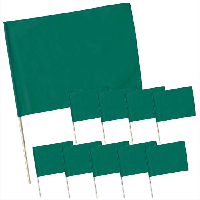 大旗 φ12mm 緑 10本組 旗 フラグ フラッグ セット まとめ買い 運動会 チーム クラス アーテック 18415
