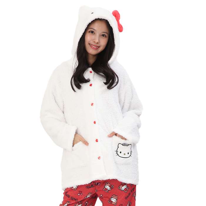 ハローキティwithダニエルなりきりガウン WT MLサイズ レディースサイズ サザック SAN-1984ML_WT