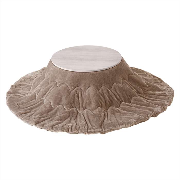 【北海道・沖縄・離島配送不可】【代引不可】こたつ＋うす掛け布団 2点セット グレイッシュホワイト/ベージュ HAGIHARA MONE68WS+merengeKF190R-BE