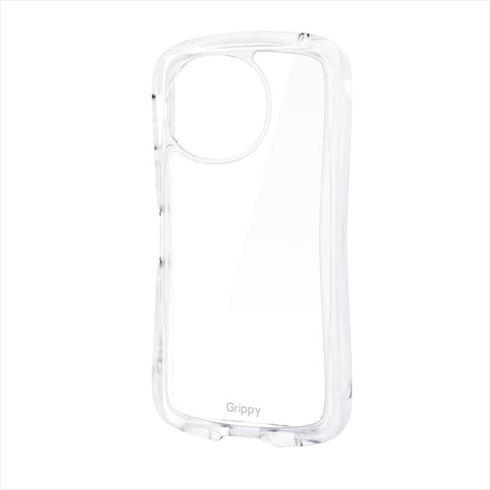 AQUOS sense10 ( SH-53F) 対応 ケース ハイブリッド カバー 衝撃吸収 ストラップホール付 ストラップホールシート付 Grippy クリア エレコム PM-S253GRPACR