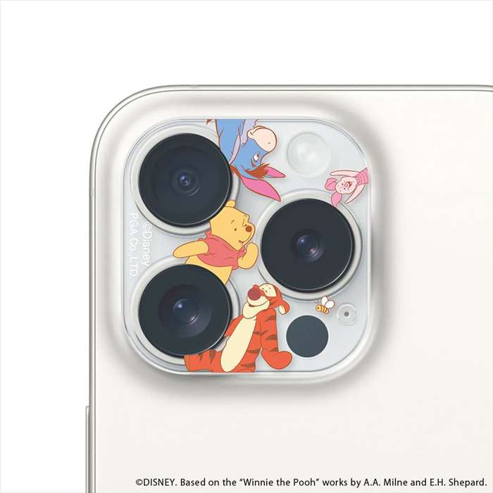 iPhone 16 Pro/16 Pro Max/15 Pro/15 Pro Max用 カメラフルプロテクター くまのプーさん PGA PG-D24BCLG06POO