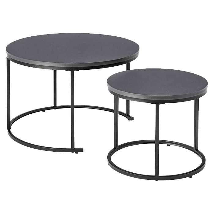 【北海道・沖縄・離島配送不可】【代引不可】ラウンド ネストテーブル ダークグレー テーブル 家具 インテリア 新生活 東谷 COU-001DGY