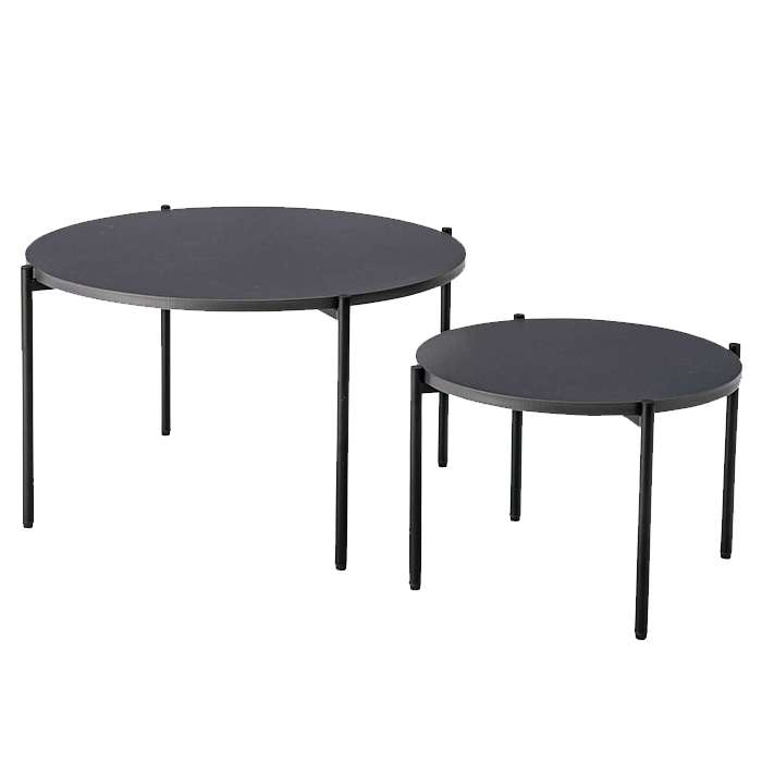 【北海道・沖縄・離島配送不可】【代引不可】ラウンド ネストテーブル ダークグレー テーブル 家具 インテリア 新生活 東谷 COU-002DGY