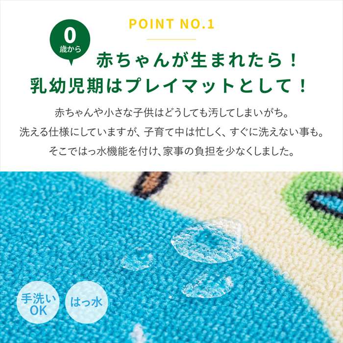 【北海道・沖縄・離島配送不可】【代引不可】キッズラグ ロードマップ2 【S】約110×133cm ラグ カーペット こども部屋 キッズ インテリア HAGIHARA 190112030 [3]