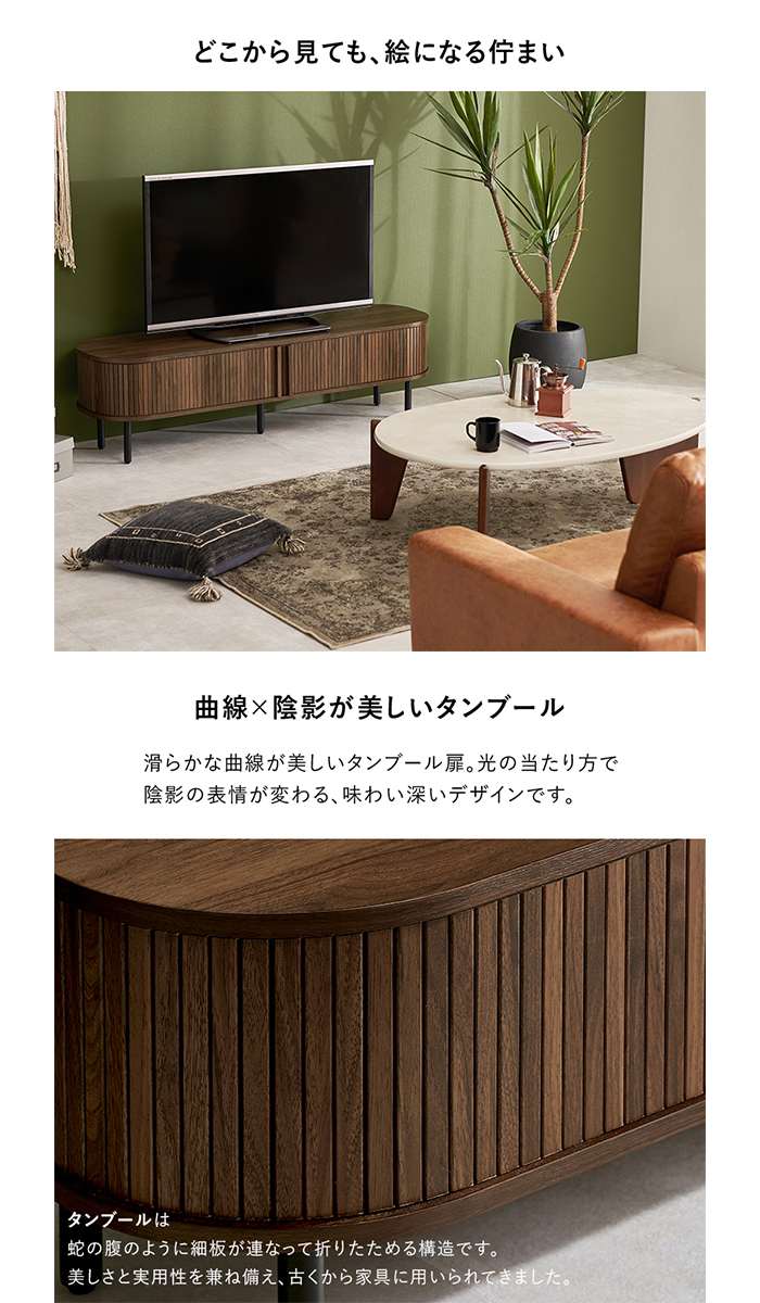 【北海道・沖縄・離島配送不可】【代引不可】TVボード ブラウン テレビ台 ローボード 家具 インテリア 新生活 HAGIHARA RTV-1410BR [3]