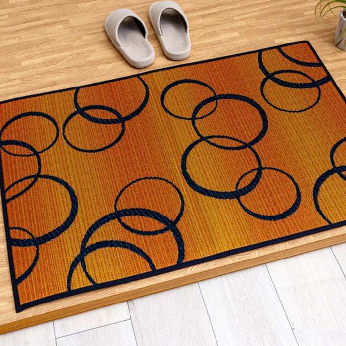 Rakuten - 【代引不可】マット 玄関マット Fマルコス イエロー 50×80cm インテリア マット 新生活 IKEHIKO 1080990294504