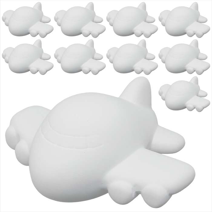 おえかき陶器 のりもの 飛行機 10個セット 陶器製 色付け 絵付け ハンドメイド おみくじ工房 58899