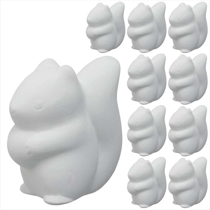 樂天商城 - おえかき陶器どうぶつ リス 10個セット 陶器製 色付け 絵付け ハンドメイド おみくじ工房 58896