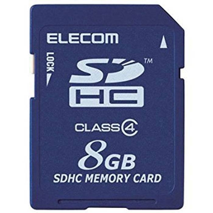 【代引不可】法人専用 SDHCメモリカード Class4 8GB デジタルカメラやデジタルビデオカメラでの使用に最適！ エレコム MF-FSD008GC4/H