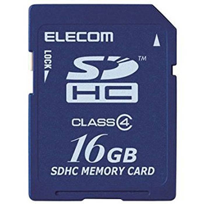 【代引不可】法人専用 SDHCメモリカード Class4 16GB デジタルカメラやデジタルビデオカメラでの使用に最適！ エレコム MF-FSD016GC4/H