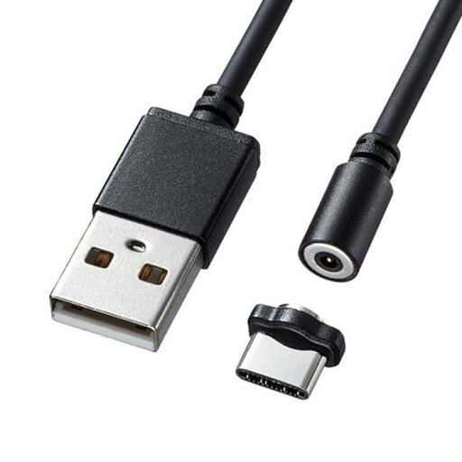 【代引不可】スマートフォン・タブレット用 マグネット脱着式 USB TypeCケーブル 1m 超小型コネクタ 充電専用 ブラック サンワサプライ KU-CMGCA1 【代引不可】スマートフォン・タブレット用 マグネット脱着式 USB TypeCケーブル 1m 超小型コネクタ 充電専用 ブラック サンワサプライ KU-CMGCA1