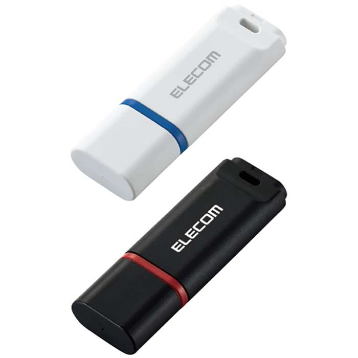 【代引不可】USBメモリ USB3.2 Gen1 32GB データ復旧サービス付き 高速データ転送 キャップ ストラップホール エレコム MF-DRU3032G