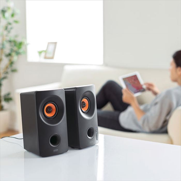 スマホカバー専門店 ドレスマの【代引不可】Bluetooth対応 3WAY マルチメディアスピーカー 高音質 Bluetooth/USB接続/3.5mmプラグ接続 サンワサプライ MM-SPBT3WAY｜アングル2
