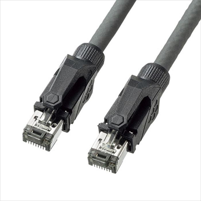 LAN֥ 0.5m 졼 CAT6A STP 10GbE Ķ®ͥåȥб ĥޤɻߥС 掠ץ饤 KB-T6ASTP-005GY