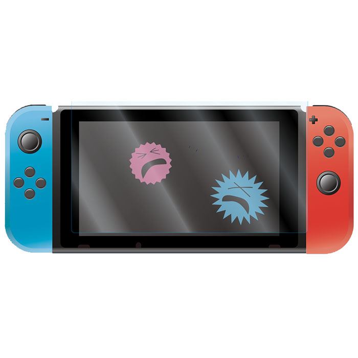 任天堂 Switch用 液晶保護ガラス 抗菌 ブルーライトカット 指紋防止 硬度9H 0.33mm アローン ALG-NSBABGF