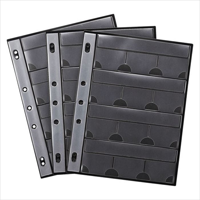 【代引不可】メモリーカードファイルシート クリアケース用 3シート入り 収納 整理 保管 便利 ブラック サンワサプライ FC-MMC9BKN