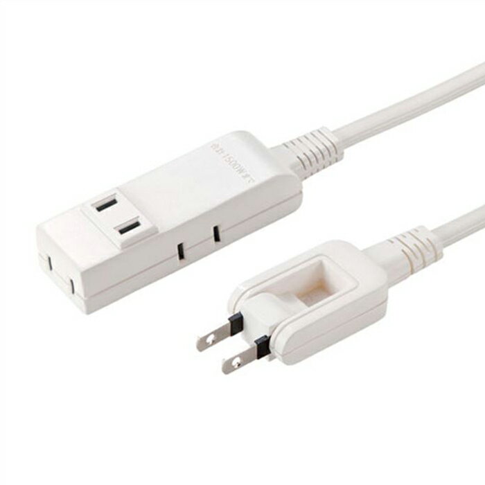 【代引不可】マイクロタップ 2P 4個口 0.2m 収納式スイングプラグ コンセント 電源タップ モバイルタッ..