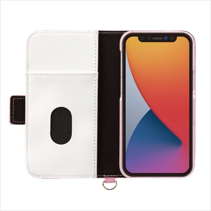 iPhone 12 mini フリップカバー ディズニー プリンセス 花柄 手帳型ケース カード...