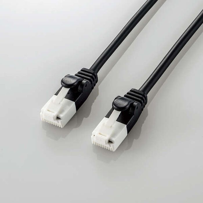 【代引不可】Cat6A LANケーブル 5m やわらか×超高速 10ギガビット対応 ダブル構造 ツメ折れ防止 ブラック エレコム LD-GPAYT/BK50