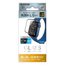 Apple Watch SE/Series 6/Series 5/Series 4 44mm 液晶保護ガラス 高硬度9H 3D PETフレーム付 全面保護 高光沢 エレコム AW-20MFLGFRBK