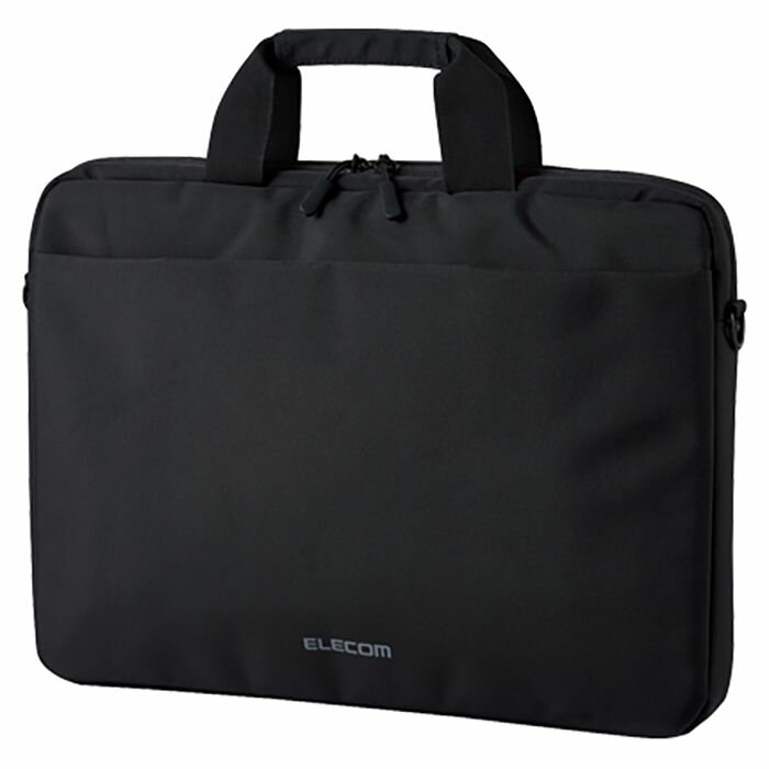 【代引不可】ビジネスキャリングバッグ 薄型タイプ ノートPC 15.6インチ対応 撥水加工 2WAY ショルダー 手提げ キャリーベルト ブラッ..