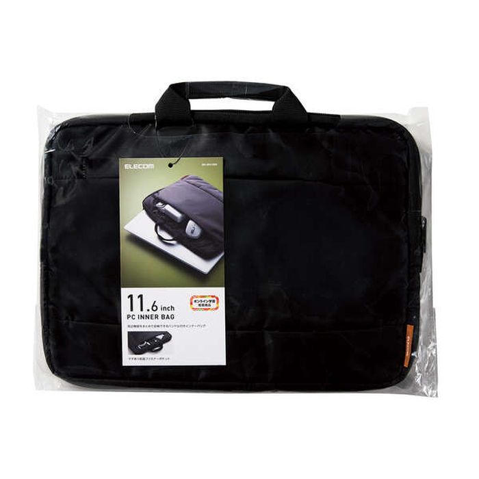 【代引不可】ノートPCインナーバッグ ハンドル付 11.6インチ対応 軽量 ノートパソコン 小物 収納 キャリングバッグ ブラック エレコム BM-IBH11RBK