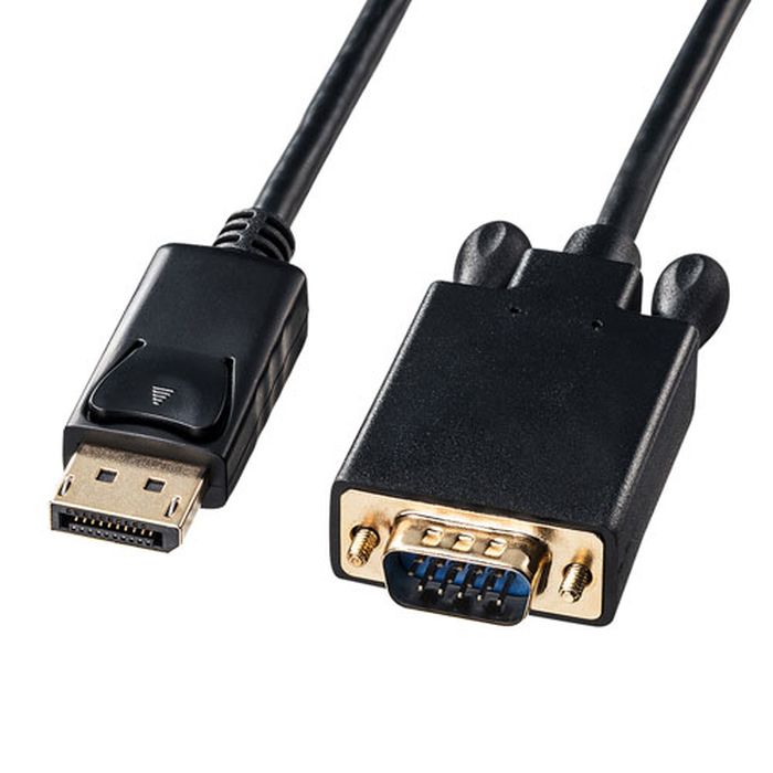������Բġ�DisplayPort-VGA�Ѵ������֥� 1m DisplayPort�����֥� �Ѵ������֥� ���� ���� ���� �֥�å� ����掠�ץ饤 KC-DPVA10
