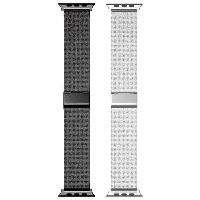 Ladies - 【代引不可】Apple Watch 44/42mm ミラネーゼステンレスバンド スライド式バックル シンプル エレガント エレコム AW-44BDSSM