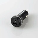 【代引不可】シガーチャージャー USB Power Delivery20W+Aメス12W スマホ タブレット 車載充電器 ブラック エレコム MPA-CCPD0...