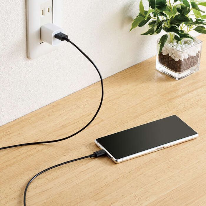 【代引不可】極細USB Type-Cケーブル 1.0m USB-A/USB Type-C USBケーブル 充電 データ通信 スマホ タブレット エレコム MPA-ACX10