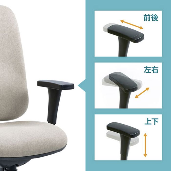 【沖縄・離島配送不可】【代引不可】オフィスチェア 高機能ハイバック チェア 椅子 肘あて キャスター モールドウレタン ロッキング機能 学校 オフィス サンワサプライ SNC-T160 [2]