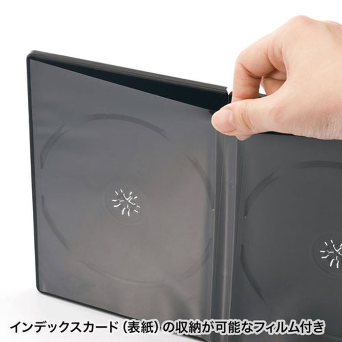 【代引不可】DVDトールケース 6枚収納 10枚セット インデックスカード付属 Blu-ray DVD CD メディアケース 収納 整理 保管 サンワサプライ DVD-TN6-10