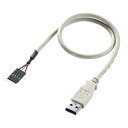 USBケーブル 0.4m マザーボード用のUSBコネクタを外付用USB Aコネクタオスに変換するケーブル サンワサプライ TK-USB1N(2)