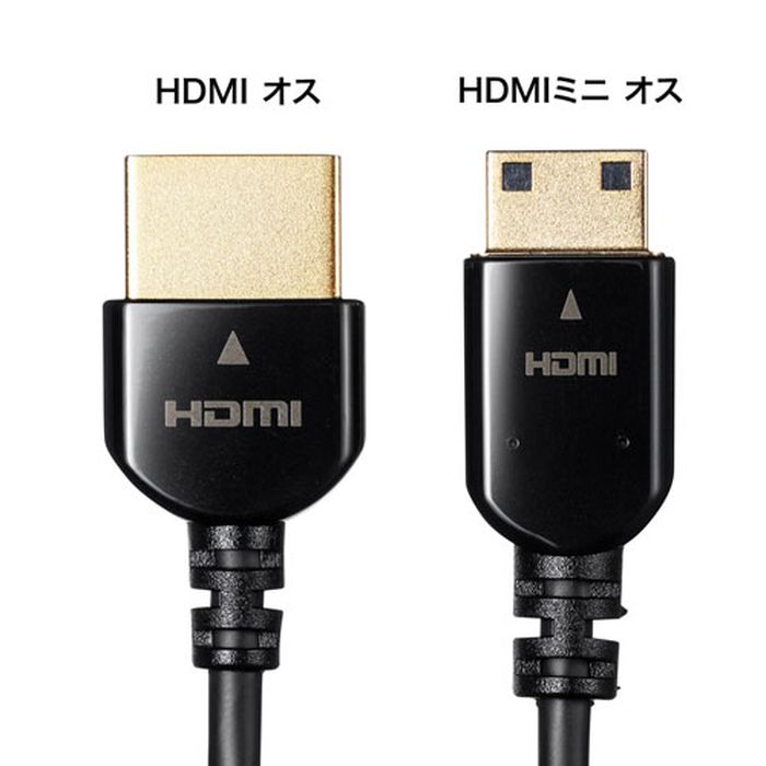 【代引不可】イーサネット対応 ハイスピードHDMIミニケーブル ブラック 1m 4K/30Hz...