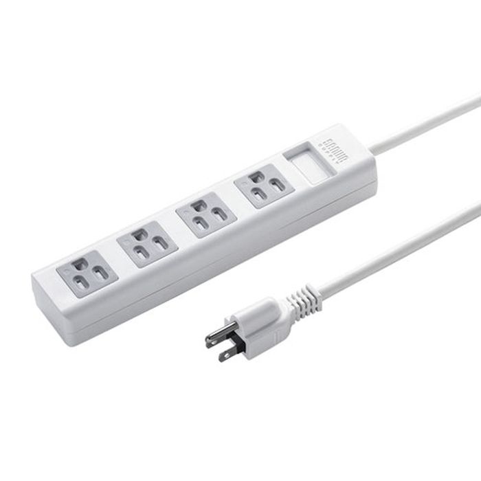 Rakuten - 【代引不可】シャッタータップ 3P 4個口 5m ホコリ防止シャッター マグネット 通電ランプ スイングプラグ 電源タップ コンセントタップ サンワサプライ TAP-SH3450MG3P
