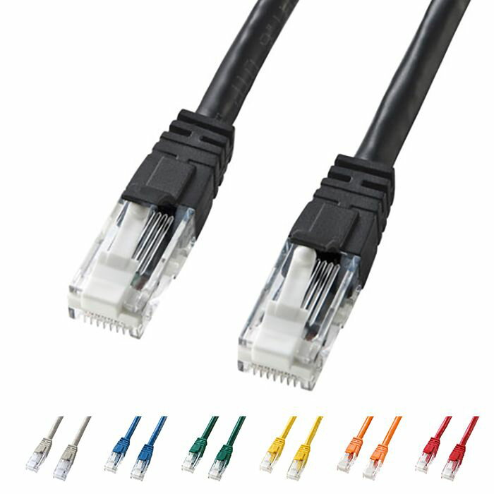 LANケーブル CAT6 2m ツメ折れ防止 三重構造コネクタ ギガビットイーサネット完全対応 スタンダードLANケーブル サンワサプライ KB-T6TS-02
