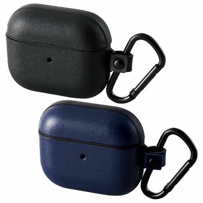 Rakuten - 【代引不可】AirPods 第3世代 ソフトレザーケース カラビナ付 高級感 ヴィーガンレザー 衝撃吸収 エアークッション コンパクト 便利 エレコム AVA-AP3PLC2