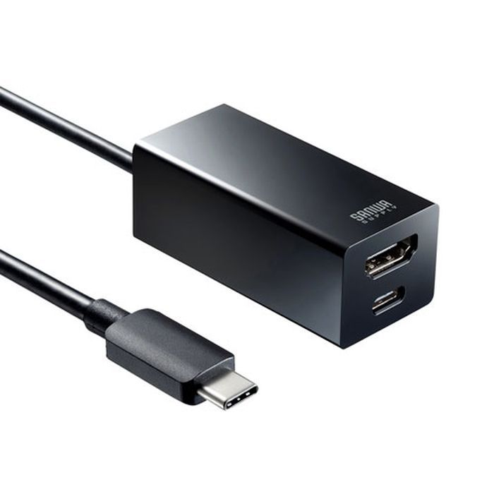 【代引不可】USBハブ USB Type-Cハブ付 HDMI変換アダプタ USB3.2/3.1/3.0対応 PD100W セルフパワー・バスパワー両対応 コンパクト ブラック サンワサプライ USB-3TCH34BK