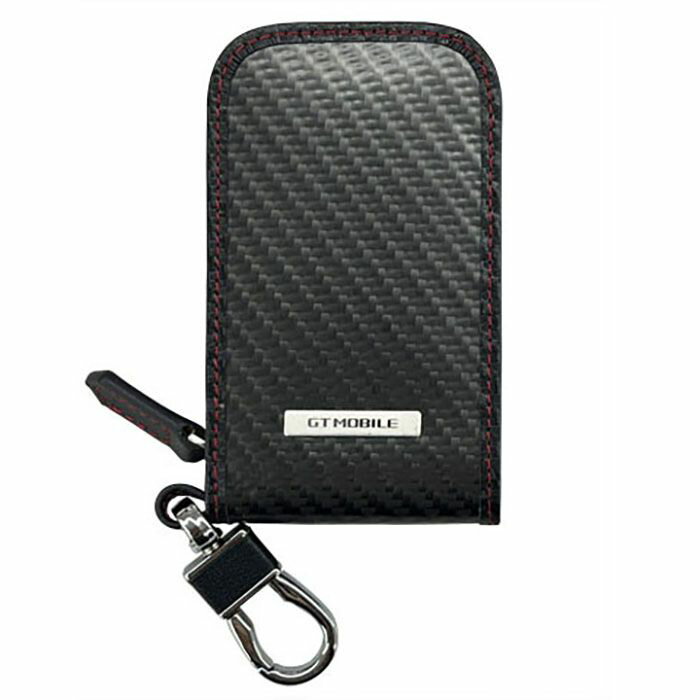 キーケース カラビナ付 GT-MOBILE リアルカーボン スマートキーケース 本革 レザー キーホルダー メンズ シンプル おしゃれ ブラック エアージェイ GTR-KC3BK