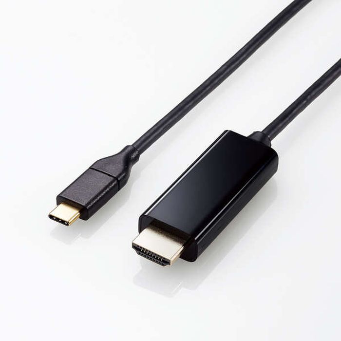 【代引不可】USB Type-C 映像変換ケーブル 1m 金属シェル構造 3重シールド 金メッキピン 映像 音声 伝送 PC スマホ タブレット ブラック エレコム MPA-CHDMI10BK