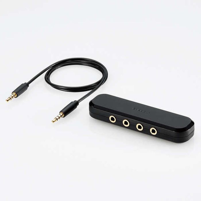 【代引不可】オーディオ分配アダプター オーディオ出力3分配 4極ミニケーブル付属 同時視聴・同時通話..