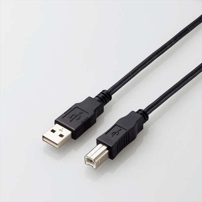 Rakuten - 【代引不可】USBケーブル 2m USB2.0 A-Bケーブル USB2.0ケーブル 480Mbps 高速データ転送 金メッキピン採用 ブラック エレコム U2C-AB20BK/ID
