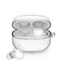 LinkBuds S用 ソフトケース 抗菌加工 カラビナリング付 イヤホンケース イヤホンカバー ケーブル充電 シンプル クリア PGA PG-LS9TP01CL(2)