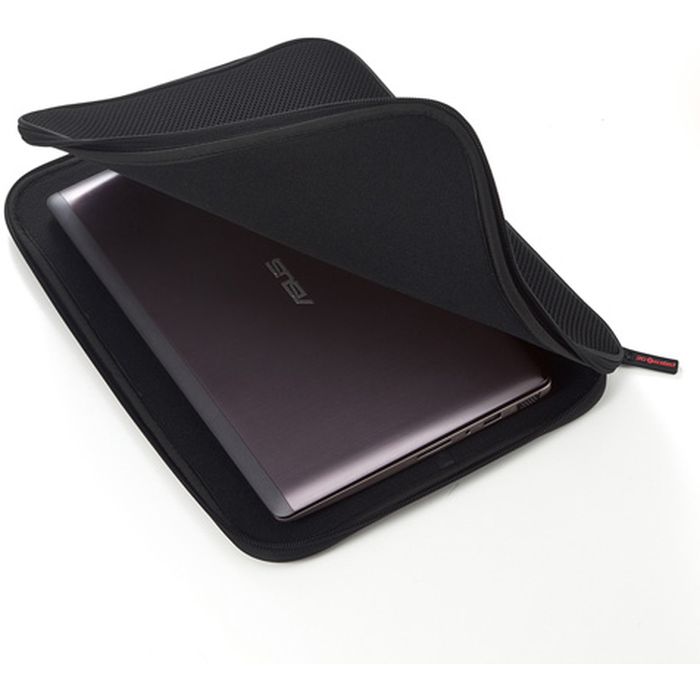 スマホカバー専門店 ドレスマの【代引不可】3D立体メッシュと低反発ウレタンクッションで強力ガードするインナーケース 低反発3Dメッシュケース（13.3インチ対応・ブラック） サンワサプライ IN-SG13BK｜アングル2