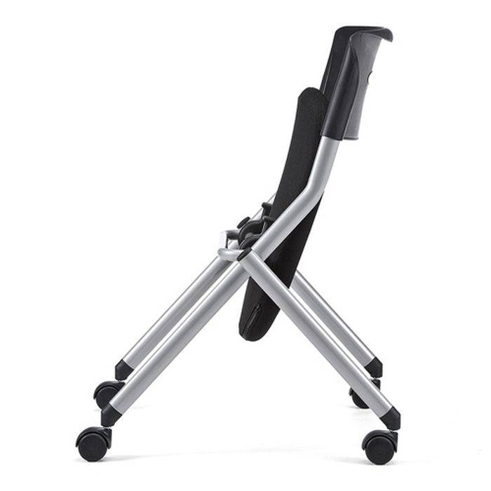 【北海道・沖縄・離島配送不可】【代引不可】ミーティングチェア ブラック 収納可能なミーティングネスティングチェア サンワサプライ SNC-ST6BK [2]