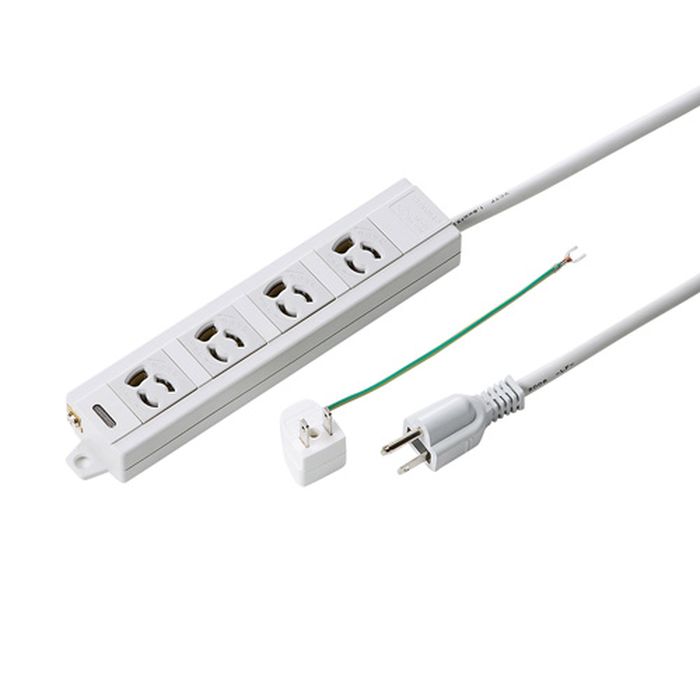 Rakuten - 【代引不可】抜け止め マグネット 通電ランプ付き電源タップ（3P・4個口・10m） サンワサプライ TAP-MG341N2-10
