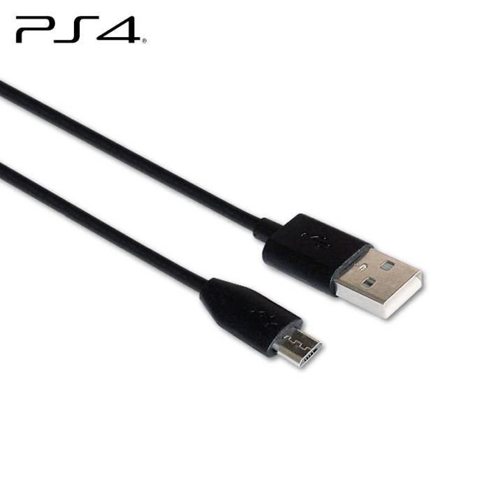 【あす楽】プレイステーション4 PS4 充電しながらプレイできるコントローラUSB充電器 充電ケーブル MicroUSBケーブル3m ブラック アロ..